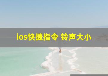 ios快捷指令 铃声大小